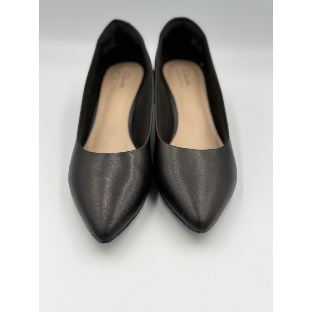 Clarks Teresa Step Pump Heel Shoes Women's 9.5M  Black Pointed Slip On Casual - Picture 8 of 10
